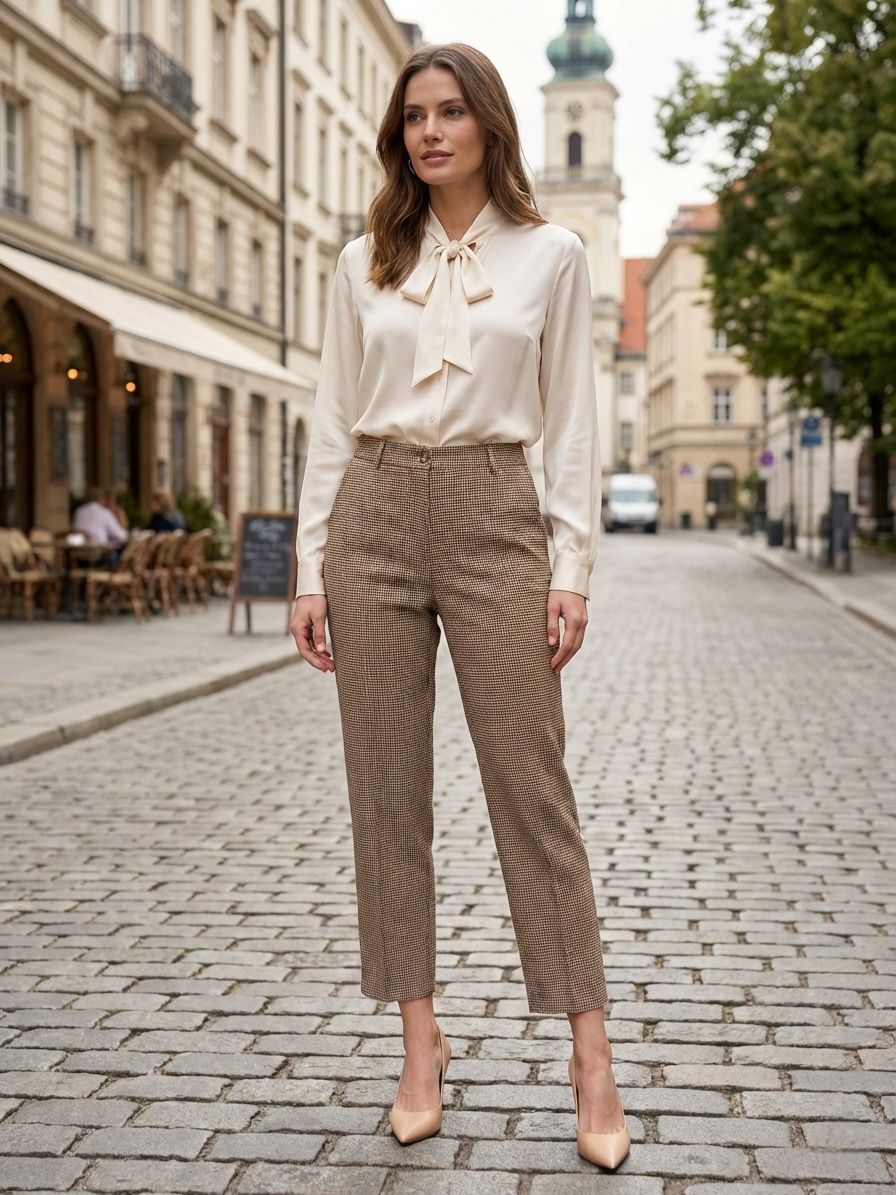 брюки женские franco vello 7467-234/23-02 pied de poole-619