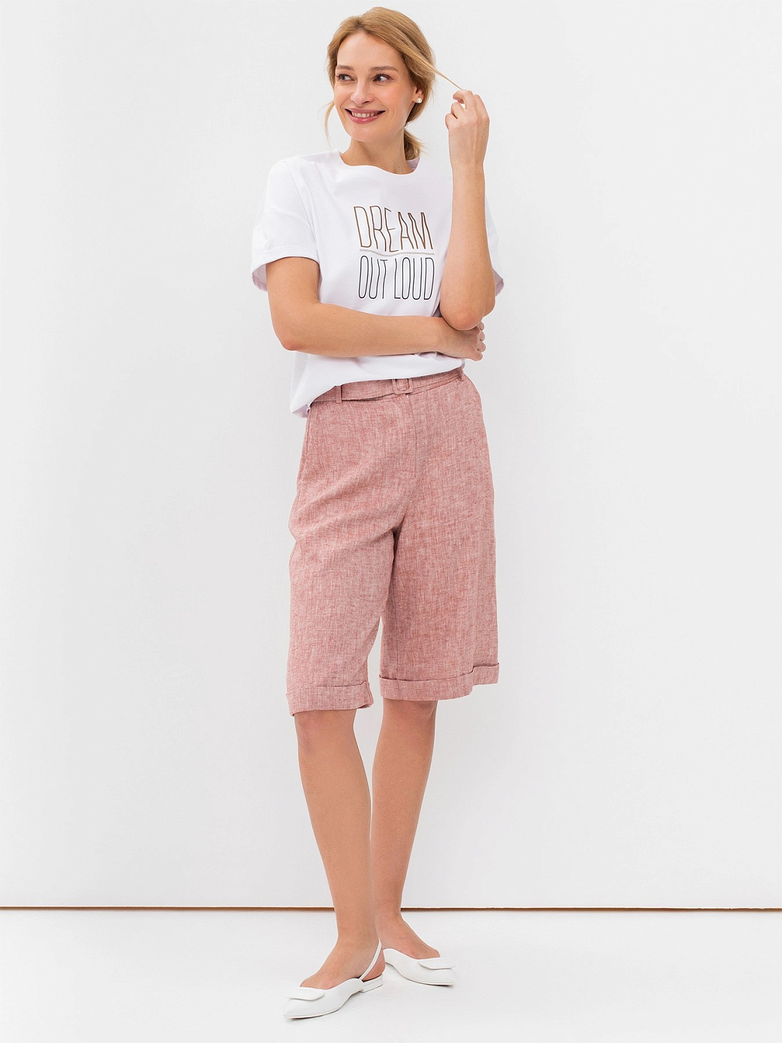 Шорты женские удлиненные с поясом (бермуды) Bulmer