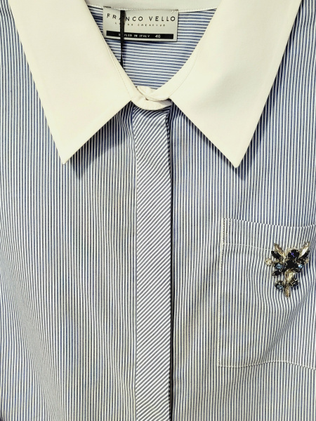 блуза (рубашка) franco vello 2746-124/24-01 sielo sereno-302