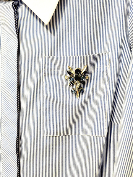 блуза (рубашка) franco vello 2746-124/24-01 sielo sereno-302