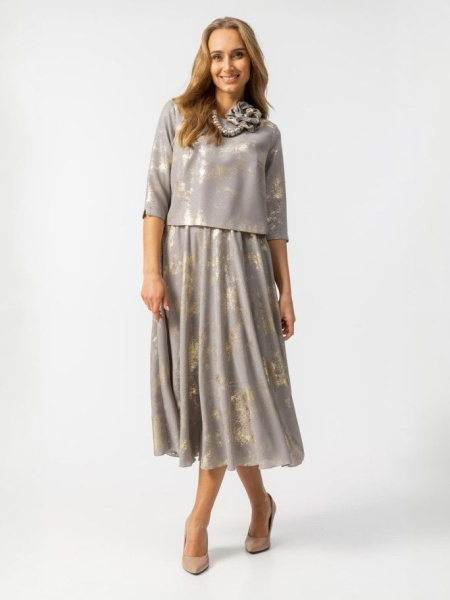 платье женское frank fashion Леди gray gold