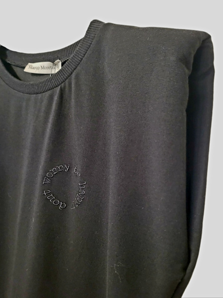 платье трикотажное moretti 60227 black