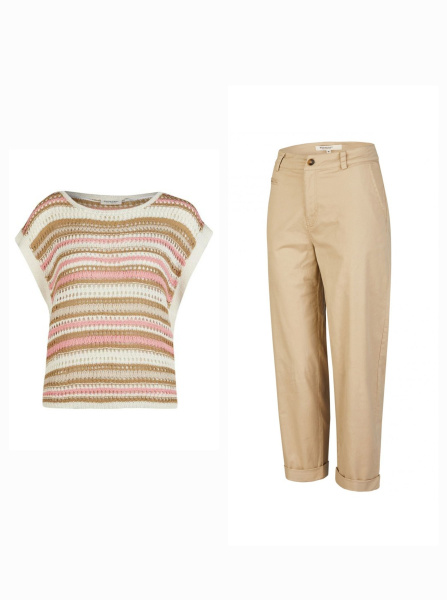 джемпер женский broadway nyc fashion 55002284 pale rosette striped